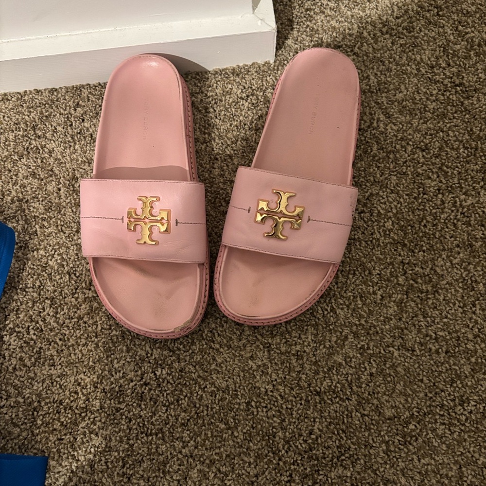 Tory Burch Light Pink Slide Sandals - Picture 2 of 2